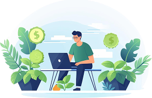 Person working on laptop